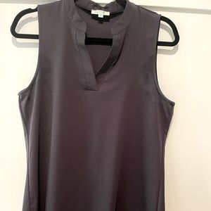 Jade: Slate Black sleeveless shirt in M.